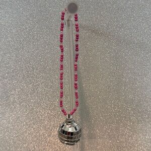 one-of-a-kind handmade disco ball rearview mirror charm